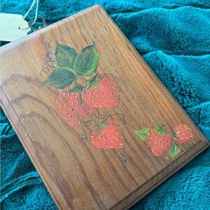 Vintage Strawberry 70’’s Vibes WoodHandmade Hand painted Wall Decor Final Sale